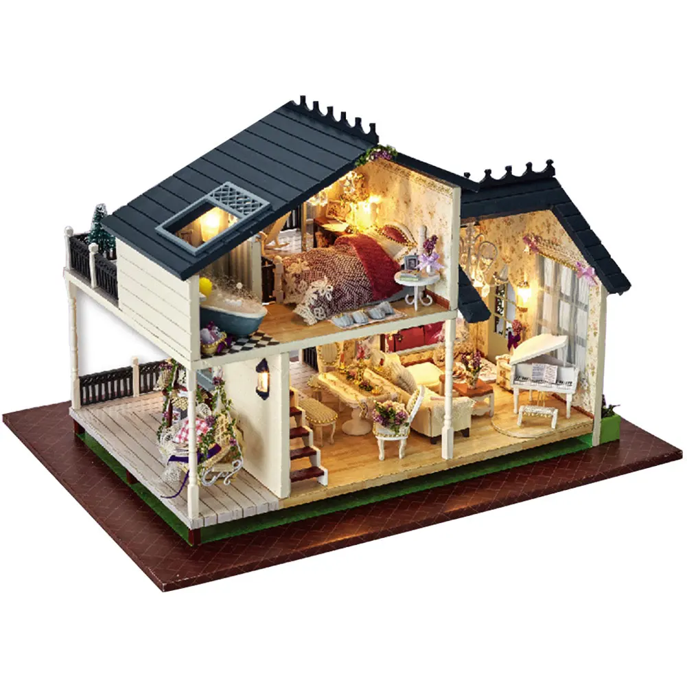 

Voice Controller Toys Model Music Box Doll Houses DIY Hand-assembled Gifts Miniature Kit Handcraft Wooden Furniture