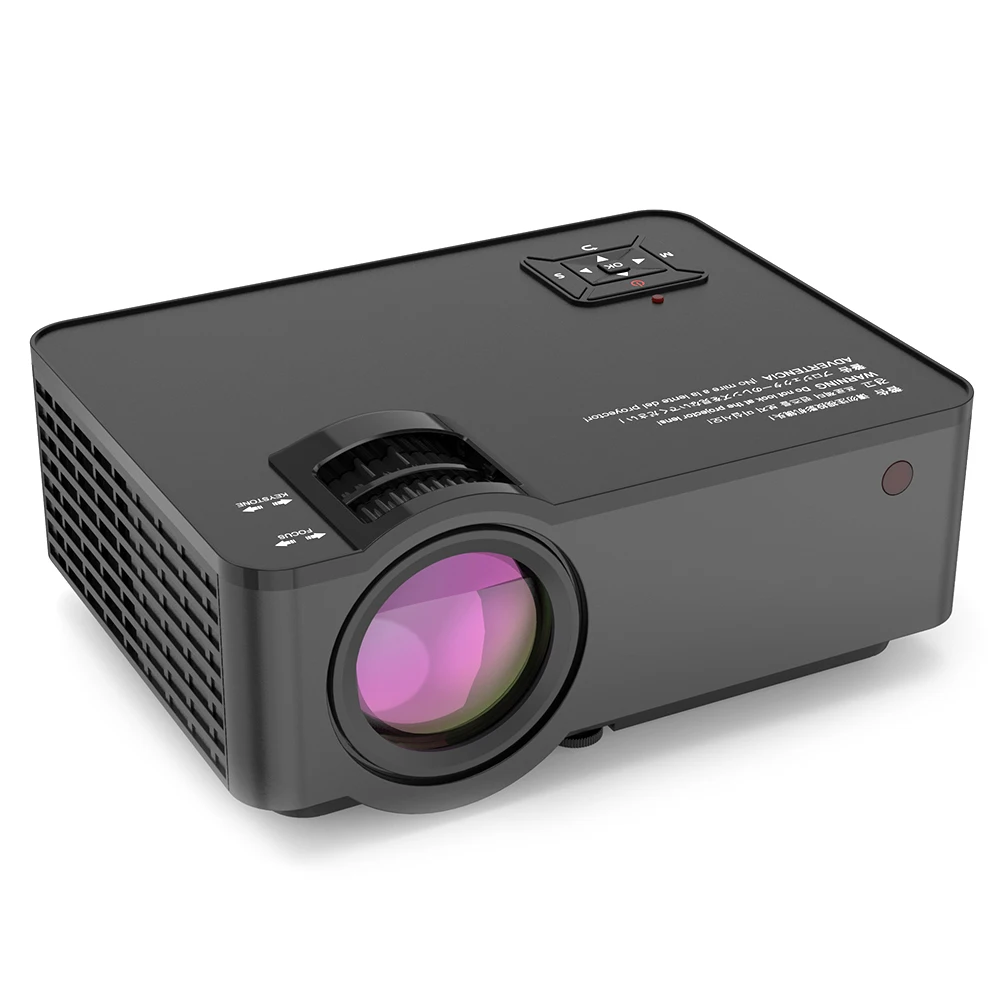 US $102.51 Portable Video Projector 43 Inch Smart Projector Watch Movie Home Theater Home Cinema Wireless Same Screen