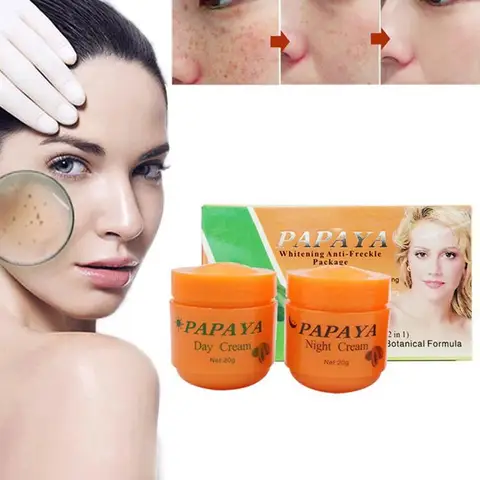 Cream Moisturizing Whitening Brighten Firming Nourish Anti-Aging Rose Papaya Extract Beauty Face Skin Care 20g*2pcs