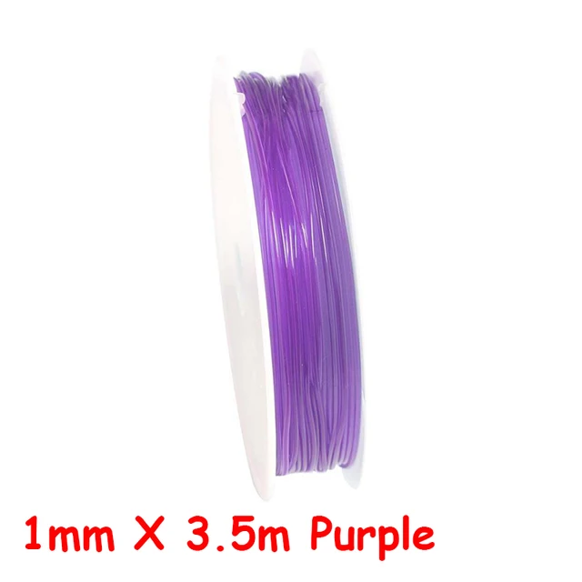 100M Plastic Crystal DIY Beading Stretch Cords Elastic Line Jewelry Making Supply Wire String jeweleri thread String Thread 1mm X 3.5m Purple