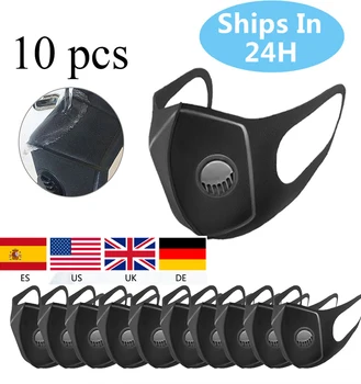 

10 PCS In Stock Mask Activated Carbon Filter Face Mouth Masks Reusable Cover Respirator Men Women Fast Shipping