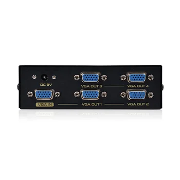 

350Mhz VGA Video Splitter Distributor 1 input to 4 Output support 1 PC 4 widescreen LCD Monitors Maituo FJ-3504