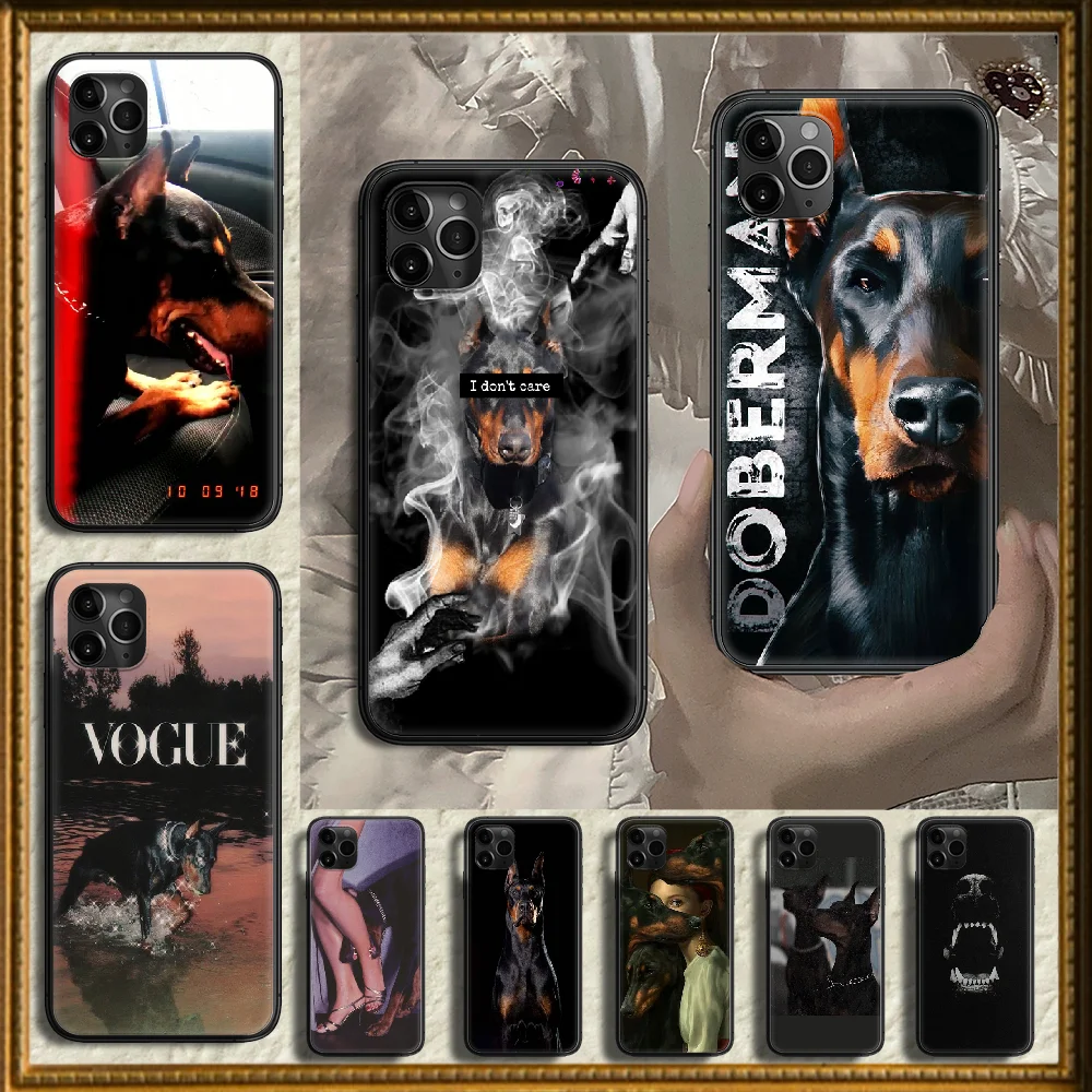 Чехол для телефона Dog Doberman чехол iphone 5 5s se 2 6 6s 7 8 12 mini plus X XS XR 11 PRO MAX черная Роскошная