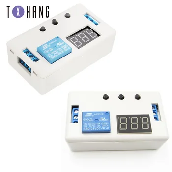 

Digital LED Display Time Delay Relay Module Board DC 12V Control Programmable Timer Switch Trigger Cycle Module With Case