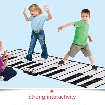 

24 Keys Game Blanket Home Birthday Non Slip Parent Child Piano Dance Mat Toddler Toy Entertainment Early Education Easy Storage