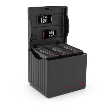 

New TF-Card Reader Storage Type Battery Charger 3 in 1 Allin Charging Box for DJI OSMO ACTION Camera Battery Accessories