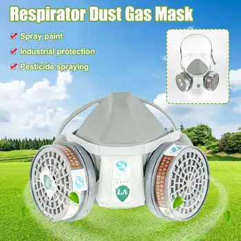 

Painting Spraying Gas Mask Respirator Set Activated Carbon Mask Anti-particulate Filters Anti-dust Anti-fog Mask
