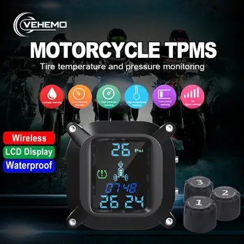 

2020 Tire Pressure Alarm TPMS 3PCS Sensor USB Interface Motorbike Tire Pressure Monitoring New Explosion Proof
