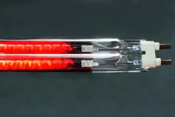 

616mm 1500w Fast-Response Medium Wave IR halogen glass tube for Flash cures system in screen printing industruy