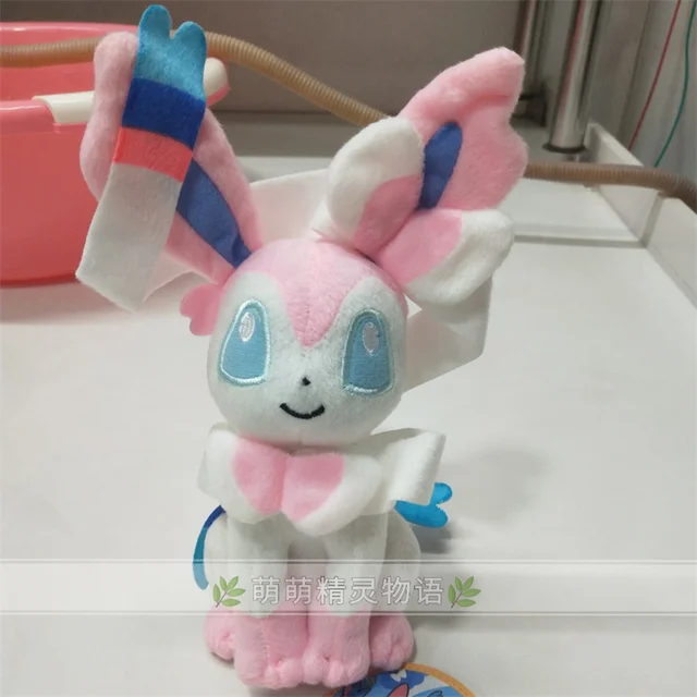 New Pokemon Sitting position Sylveon Plush toy Soft Stuffed Animals doll Children's Birthday Gifts