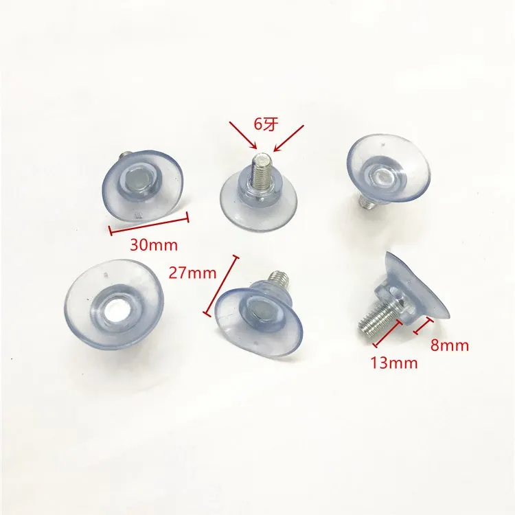 10 pezzi M6 M8 Ve ventosa in pvc Ventosa trasparente Ganci in plastica per tavolino in vetro Top da tavolo Strumento di archiviazione  15