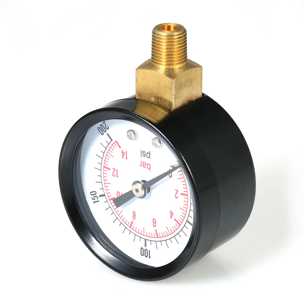 0~ 200psi манометр Двойной весы механический манометр бассейн фильтр аквариум вода воздушный барометр 0~ 14 бар