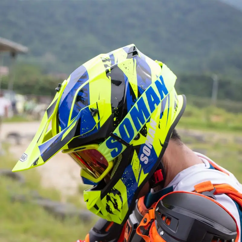 SOMAN SM633 ECE мотоциклетный шлем велосипедный Kask MX шлем для кроссового велосипеда мотокросса бездорожья шлем мото Cascos