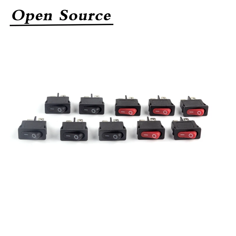 10 Pcs/lot KCD1-110 2 Pin 250V 6A Boat Switch Snap-in SPST ON OFF Rocker Position