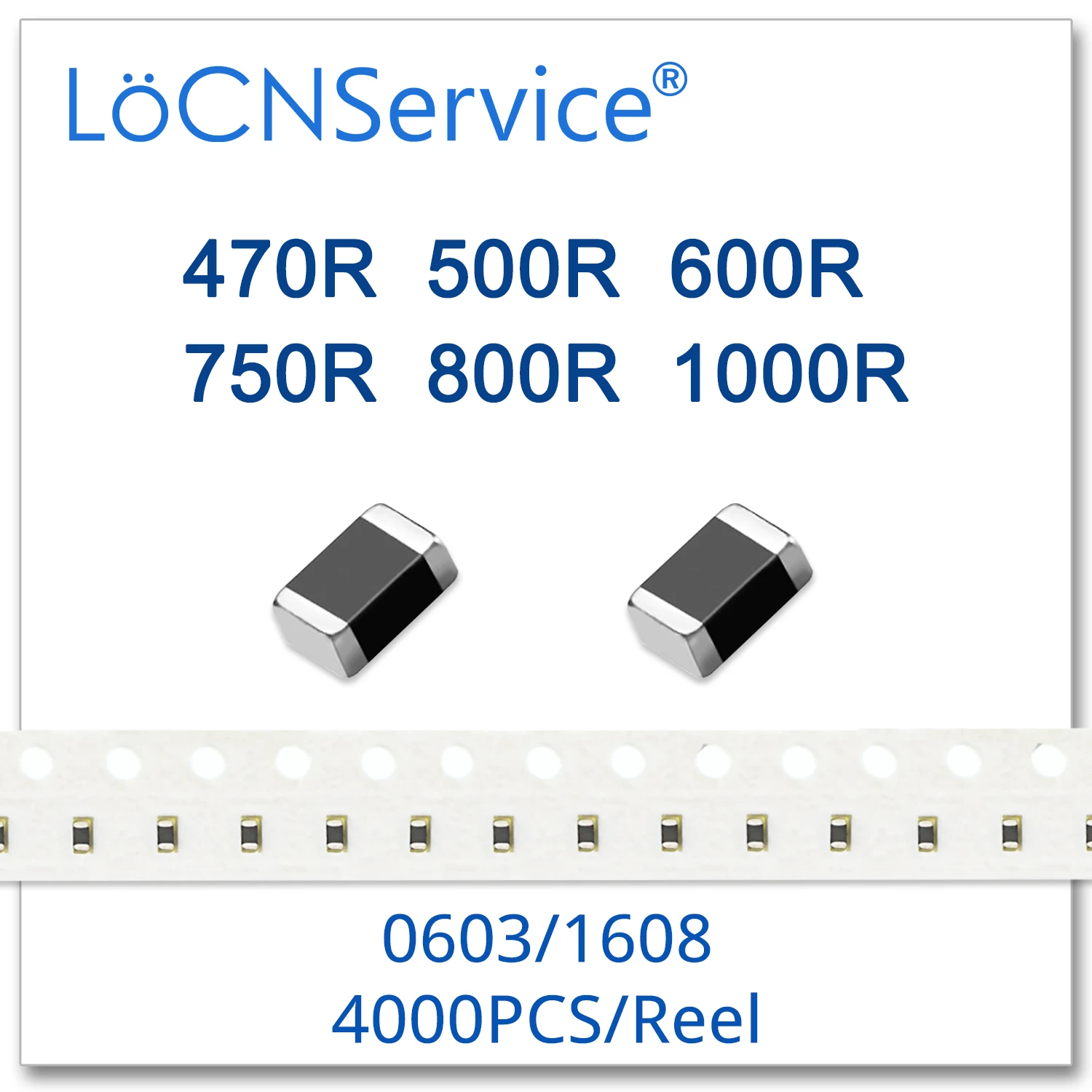 Многослойные ферритовые бусины LoCNService 0603/1608 100 МГц 4000 шт. 470R 500R 600R 750R 800R 1000R 25%
