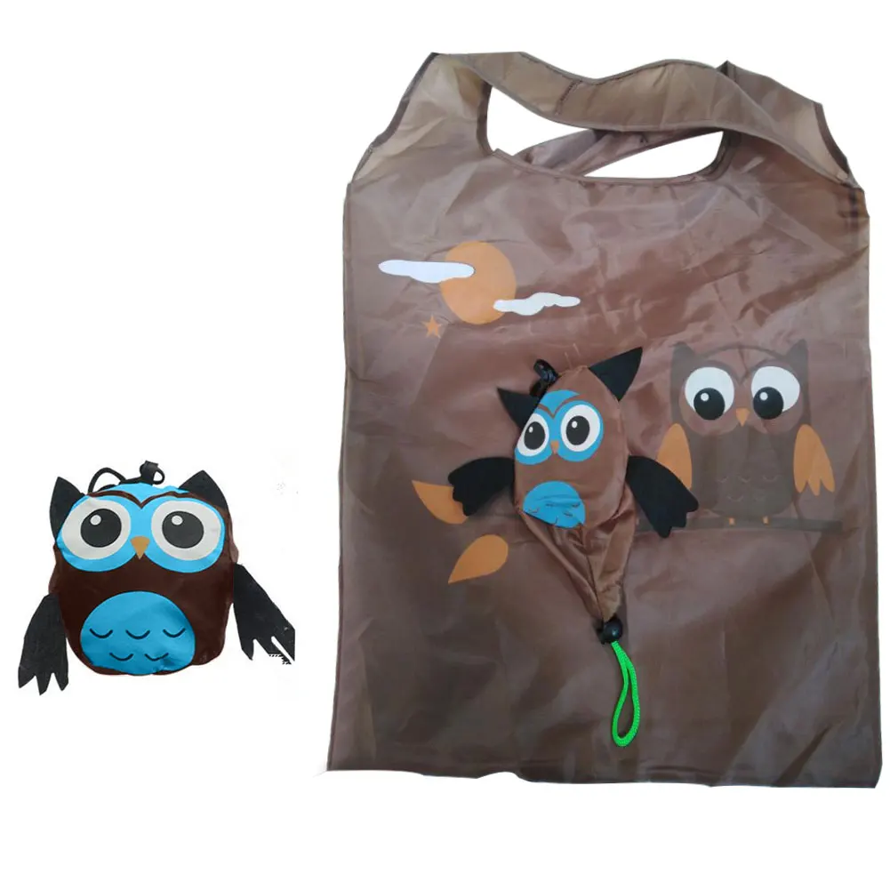 Многоразовая Подарочная мягкая дорожная мультяшная сумка с изображением животного, складная женская сумка для покупок, удобная переносная Экологически чистая сумка