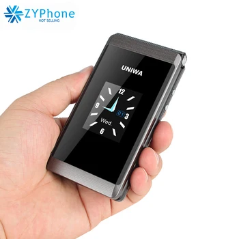 

UNIWA X28 Old Man Flip Phone GSM Big Push-Button Flip Mobile Phone Dual Sim FM Radio Russian Keyboard Cellphone Senior Phone