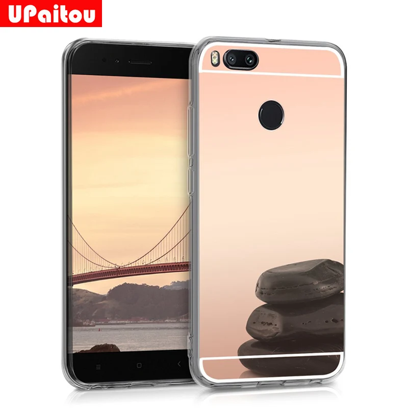 Зеркальный чехол UPaitou для Xiaomi Mi A1 5X 6X 5S 6 Plus 5 5C Max Mix 2 2s Note 3 TPU акриловый + Мягкий