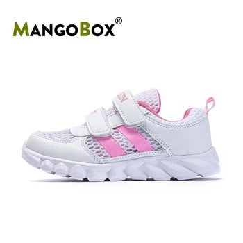 

2020 New Kids Girl Flat Sneakers White Gym Shoes For Girls Summer Children Girls Running Shoes Mesh Breathable Kid Walking Shoes