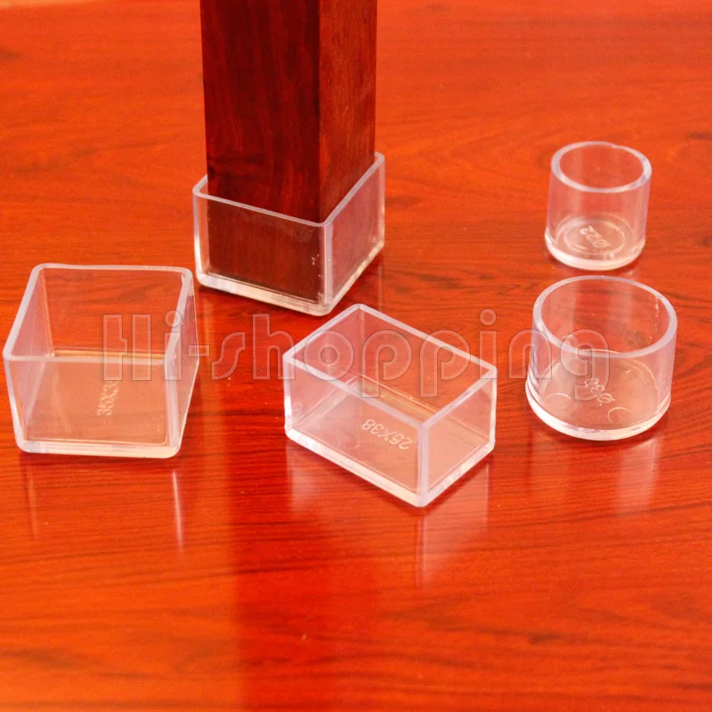 Rubber Chair Leg Caps Non-slip Square Table Foot dust Cover Socks Floor Protector pads Pipe Plugs Furniture feet