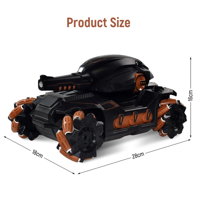 2.4G RC Car Toy 4WD Water Bomb Tank RC Toy Shooting Competitive Gesture Controlled Tank Remote Control Drift Car Kids Boy Toys 6