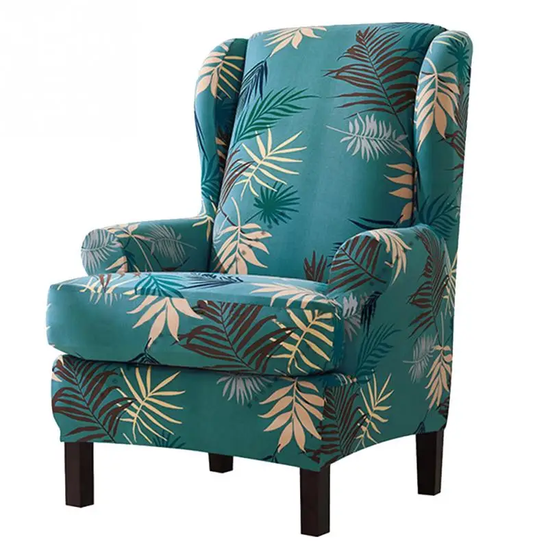 2pc Soft Wing Chair Slipcovers Stretch Spandex Cover elastic Armchair Sofa Cover