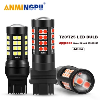 

ANMINGPU 1PCS Signal Lamp W21W LED 7440 T20 7443 W21/5W 3030SMD 3157 P27/7W T25 LED 3156 P27W Reserve Light Brake Light 12V