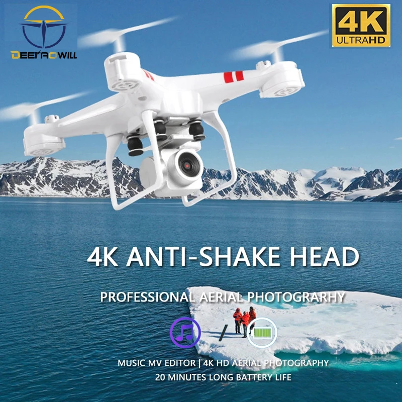2020 Новый Дрон 4k Радиоуправляемый вертолет широкоугольный WIFI камера передачи в