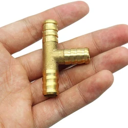 1pcs Pagoda T-type Tee Φ6 Golden Yellow Copper Pagoda Joint T-type Straight Tee Gas Acetylene Oxygen Pipe Green Joint Girls