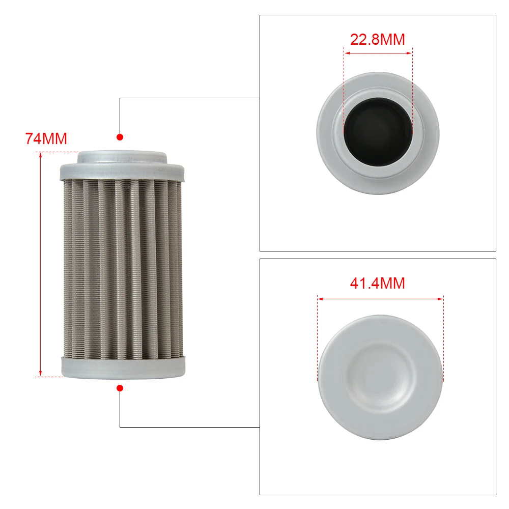 Fuel Filter Element 100 micron Mesh Stainless Steel Ethanol Fuel Compatible E85 GAS AN6 / AN8 / AN10 Inline Each motorcycle fuel filter,fuel filter