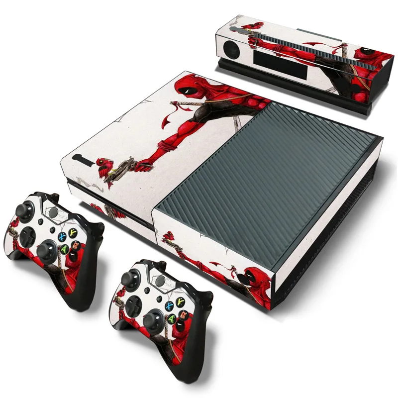 Marvel Spiderman Deadpool Sticker for XBOX ONE Skin Sticker Console and Controllers for XBOX ONE Gamepad Controller Decal 