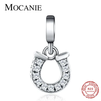 

Mocanie Fashion 925 Sterling Silver Shiny Zirconia Letter U Shape for Women Beads fit Me Charm Bracelets & Bangles DIY Jewelry