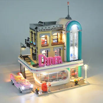 

Small Particles Toy LED Building Block USB Light Accessory Kit for The Downtown Diner Creator Expert 10260 LED Included Only