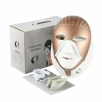 

Colorful Light LED Mask For Skin Care LED Facial Mask With Neck Egypt Style Facial Mask Photon Therapy Face Beauty Tool