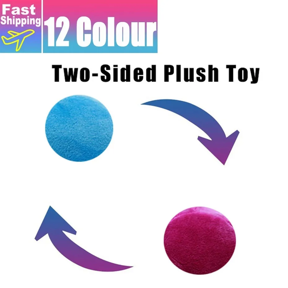 

12 Colour Flip Two-Sided Octopus Plush Toy Stuffed Toy Baby Companion Animal Cute Animal Doll Children Gifts
