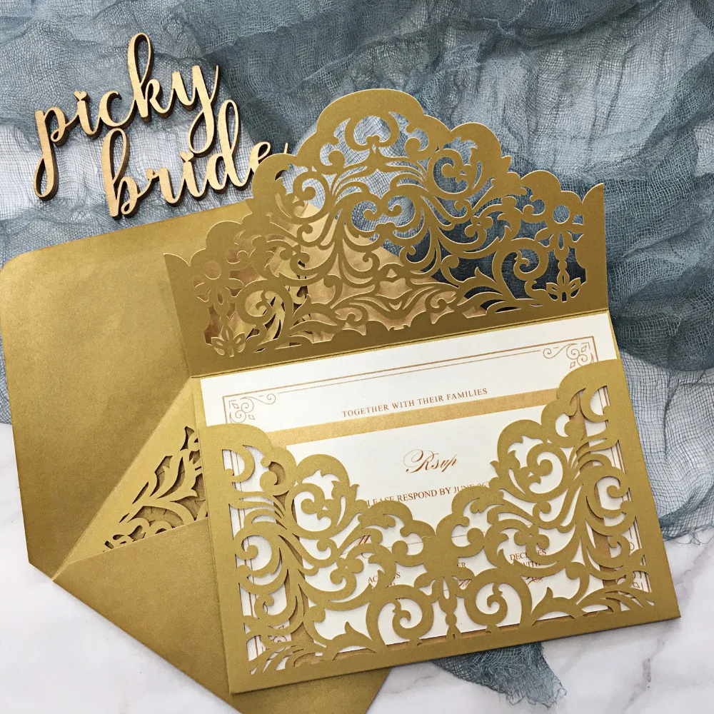 Gold Wedding Invitations