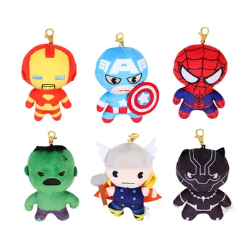 

Disney Mickey Mouse Classic Keychain Marvel Cartoon Car Key Chain Bag Charm Keychain Plush Material Cute Keychain Key Ring