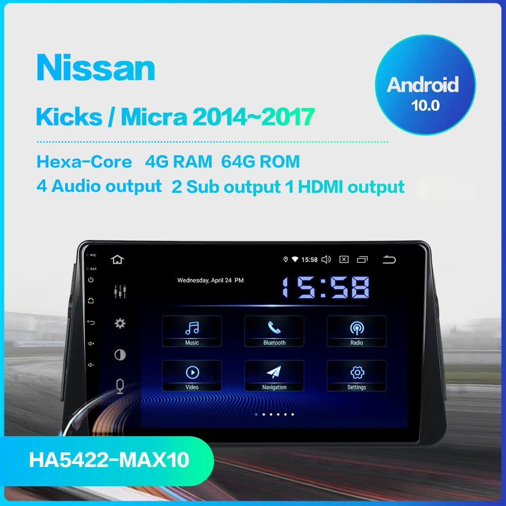 Dasaita Android 10 0 автомобиль радио для Nissan ногами Micra 2014 2015 2016 2017 Autoandroid мультимедийный