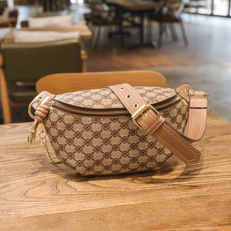 Mahjong Shoulder Bags For Women Crossbody Sling Chains Strap Leather Plaid Chest Belt Saddle Handbags crossbody bag,women handbags,leather shoulder bag