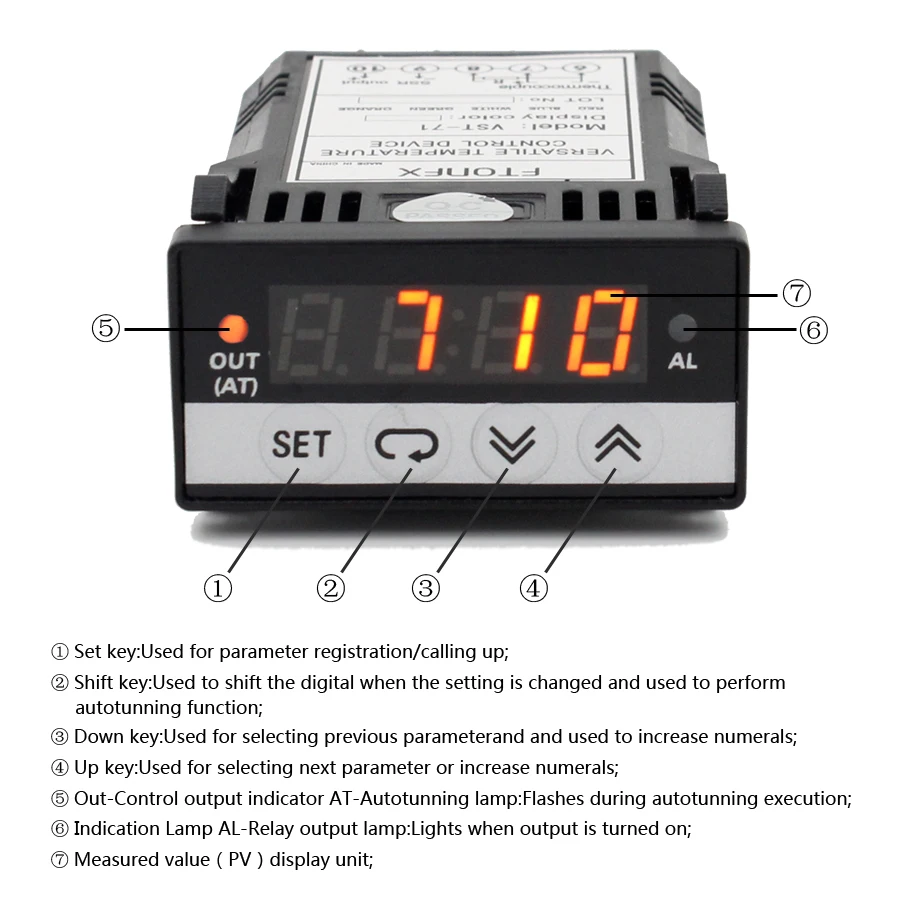 PID(красный дисплей) AC \ DC85~ 260 В, цифровой Интеллектуальный контроллер температуры, XM7100, SSR, Прямые производители, гарантия качества