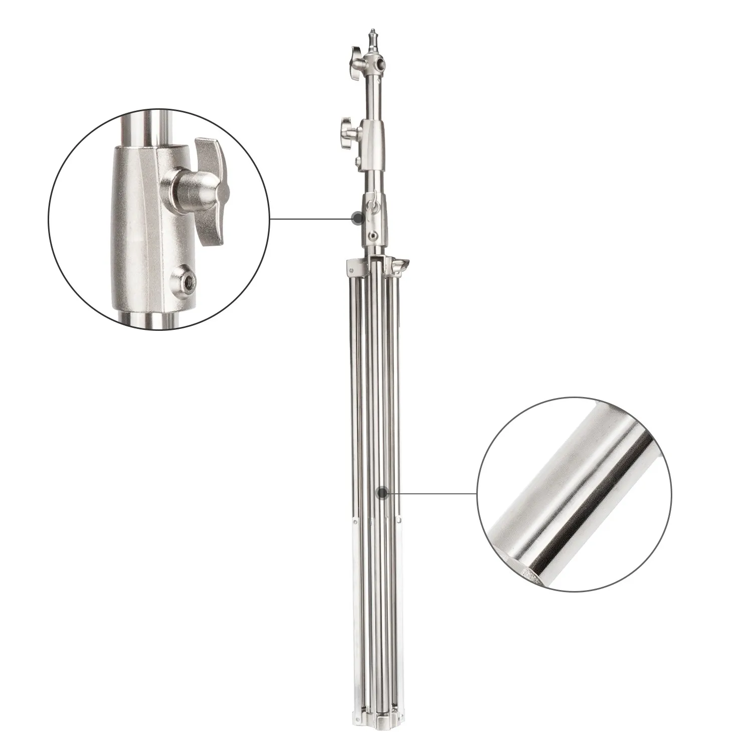 Fotopal 280cm 2.8m Heavy Duty Stainless Steel Light Stand For Fresnel Tungsten Light TV Station Photo Studio Tripods