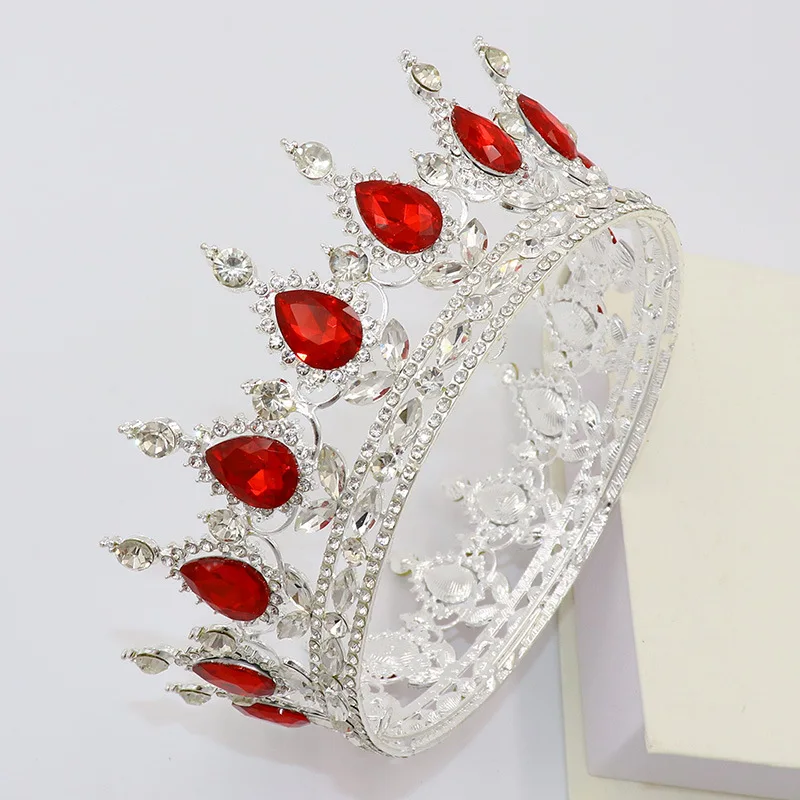 30 Options Crystal Tiaras Bride Wedding Crown Royal Queen King Round Diadem Bridal Headpiece Pageant Hair Jewelry Head Accessory (21)