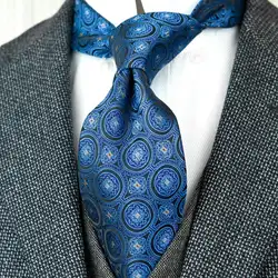 Оптовая продажа в горошек геометрический Темно-синие мужские галстуки Галстуки 100% шелк жаккард Тканые Бесплатная доставка ручной работы