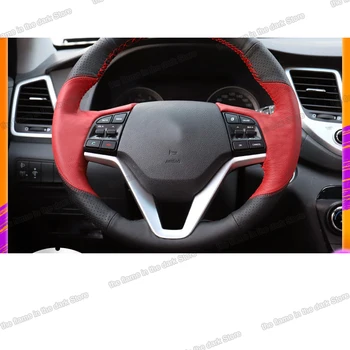 

Lsrtw2017 Genuine Leather Car Steering Wheel Cover Hand Sewing Cover for Hyundai Tucson 2015 2016 2017 2018 2019 2020