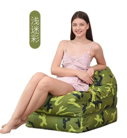 VESCOVO большой сандаль татами льняная ткань шезлонг кресло мешок бобов Pouf диван кровать ленивый мешок для взрослых - Цвет: Large