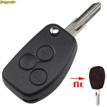 

Jingyuqin 10pcs 3 Buttons Remote Floding Flip Car Key Shell FOB for Renault Kangoo Clio DACIA Logan Sandero VAC102 Styling