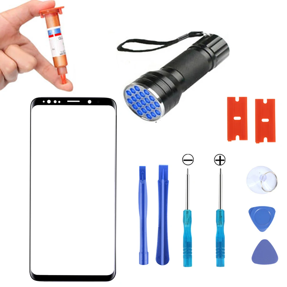 

Glue Accessories Screwdriver Screen Flashlight Repair Replacement Tool Set Front Glass Durable For Samsung Galaxy S8 Plus
