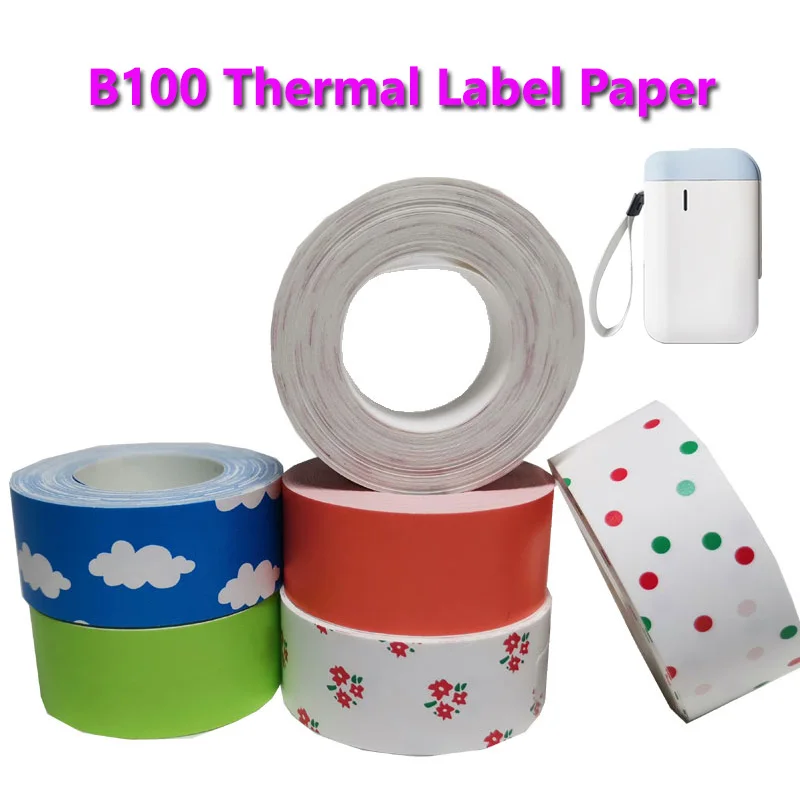 

B100 Thermal Label Paper B100 Mini Label printer paper Waterproof Anti-Oil Price Label Polychromatic Scratch-Resistant