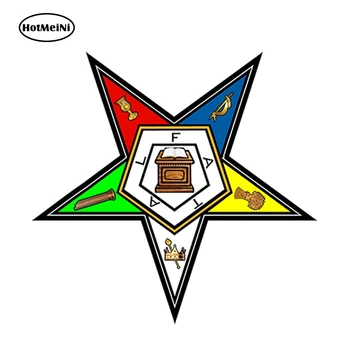 

HotMeiNi 13cm x 13cm Car Styling Masonic Order Of The Eastern Star Decal Car Sticker Oes Pentagram Waterproof Car Accessories