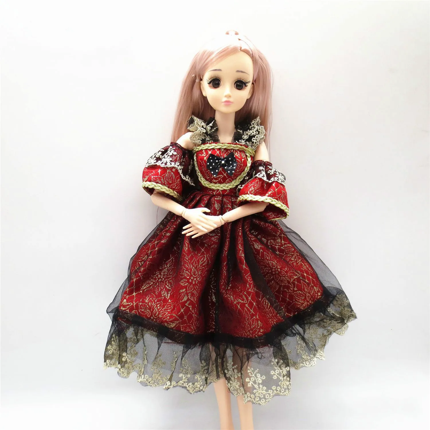 1 шт. одежда для кукольная одежда для 1/3 60 см BJD куклы игрушки для девочек Модное Длинное Платье Аксессуары куклы игрушки - Цвет: Red